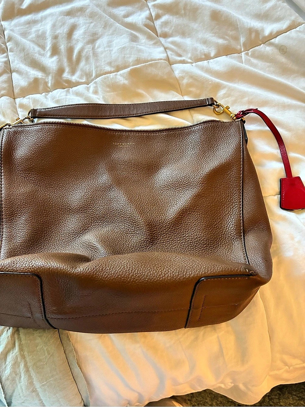 Tory Burch Romy Hobo Bag Brown & Red